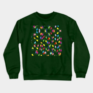 holiday lights on green Crewneck Sweatshirt